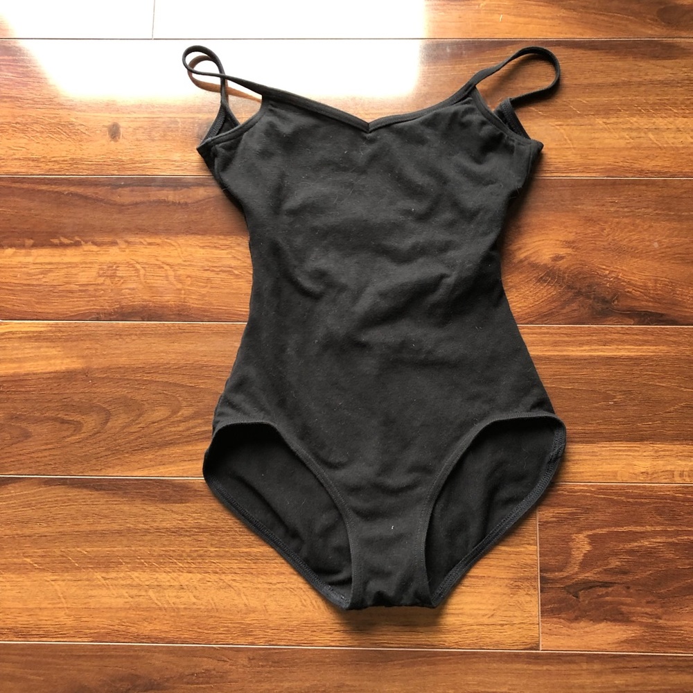 Capezio Small black cross leotard/bodysuit